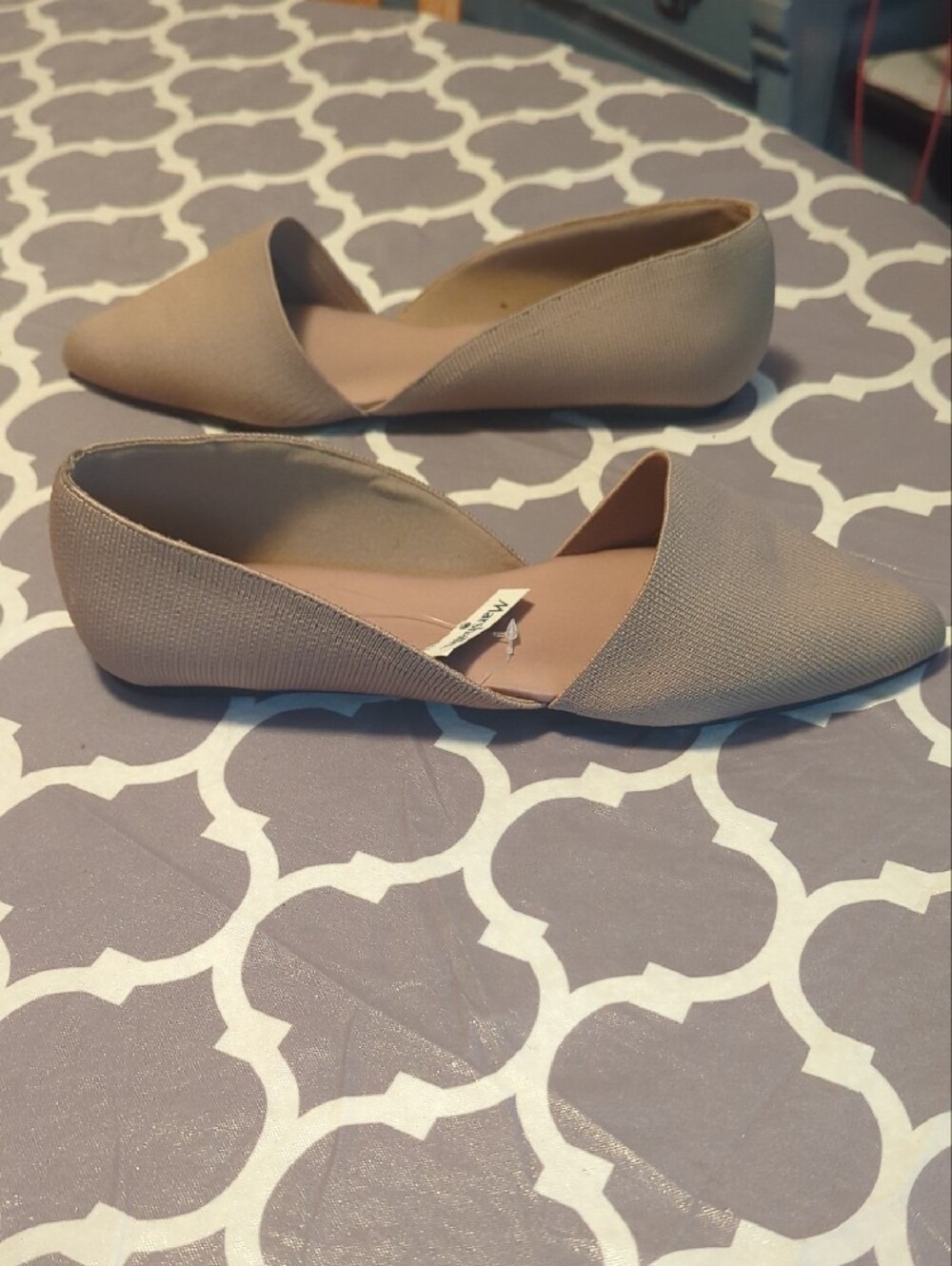 MIA Pointed D'Orsay Flats in Blush Nude - Picture 3 of 6